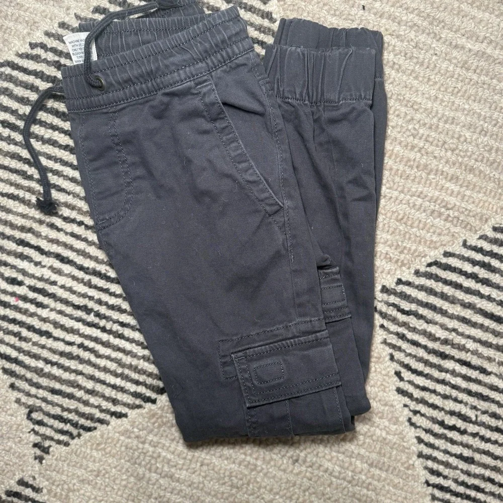 Urban Pipeline Boys Grey Cargo‎ Jogger Pants Size Small Elastic Waist Drawstring